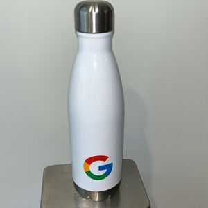 Google Chrome White Double Wall Stainless Vacuum Travel Bottle 17 oz stainless